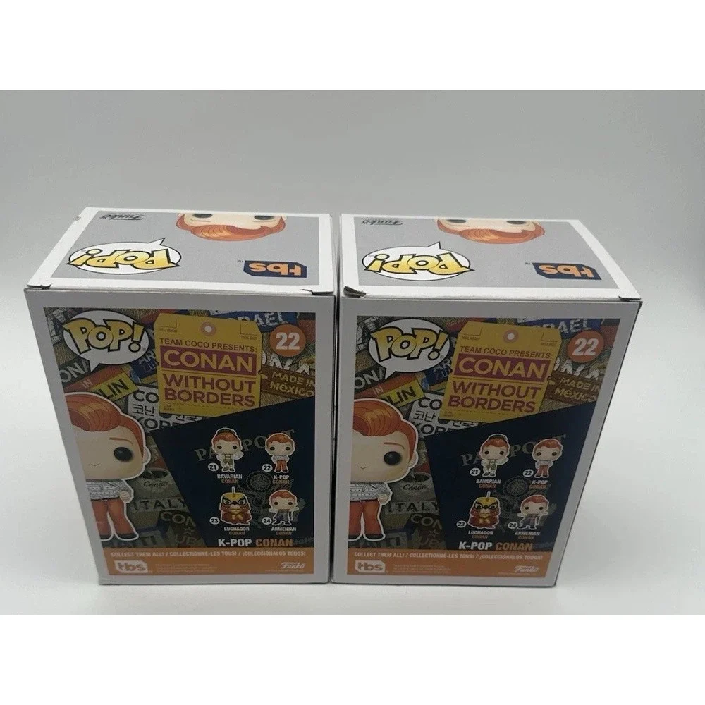 FUNKO POP CONAN O'BRIEN #22 CONAN WITHOUT BORDERS GAMESTOP LOT OF 2